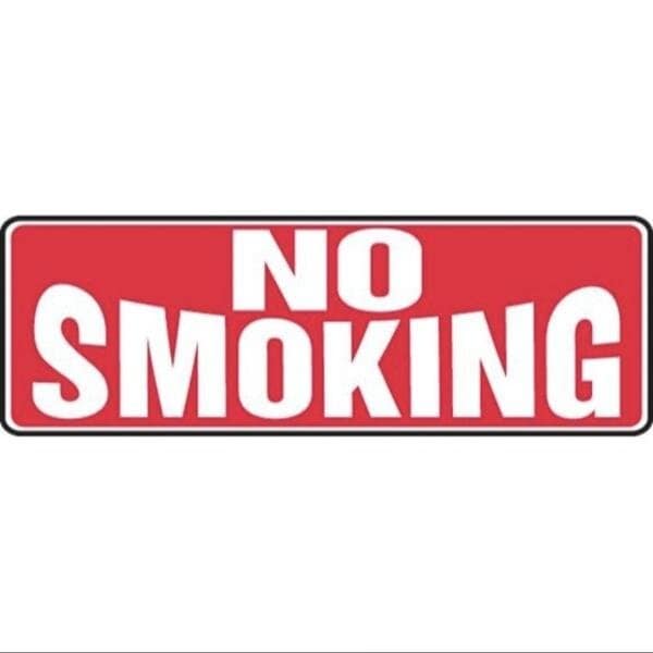 Accuform Safety Sign NO SMOKING 4 in x 12 in MSMK530XV MSMK530XV - main